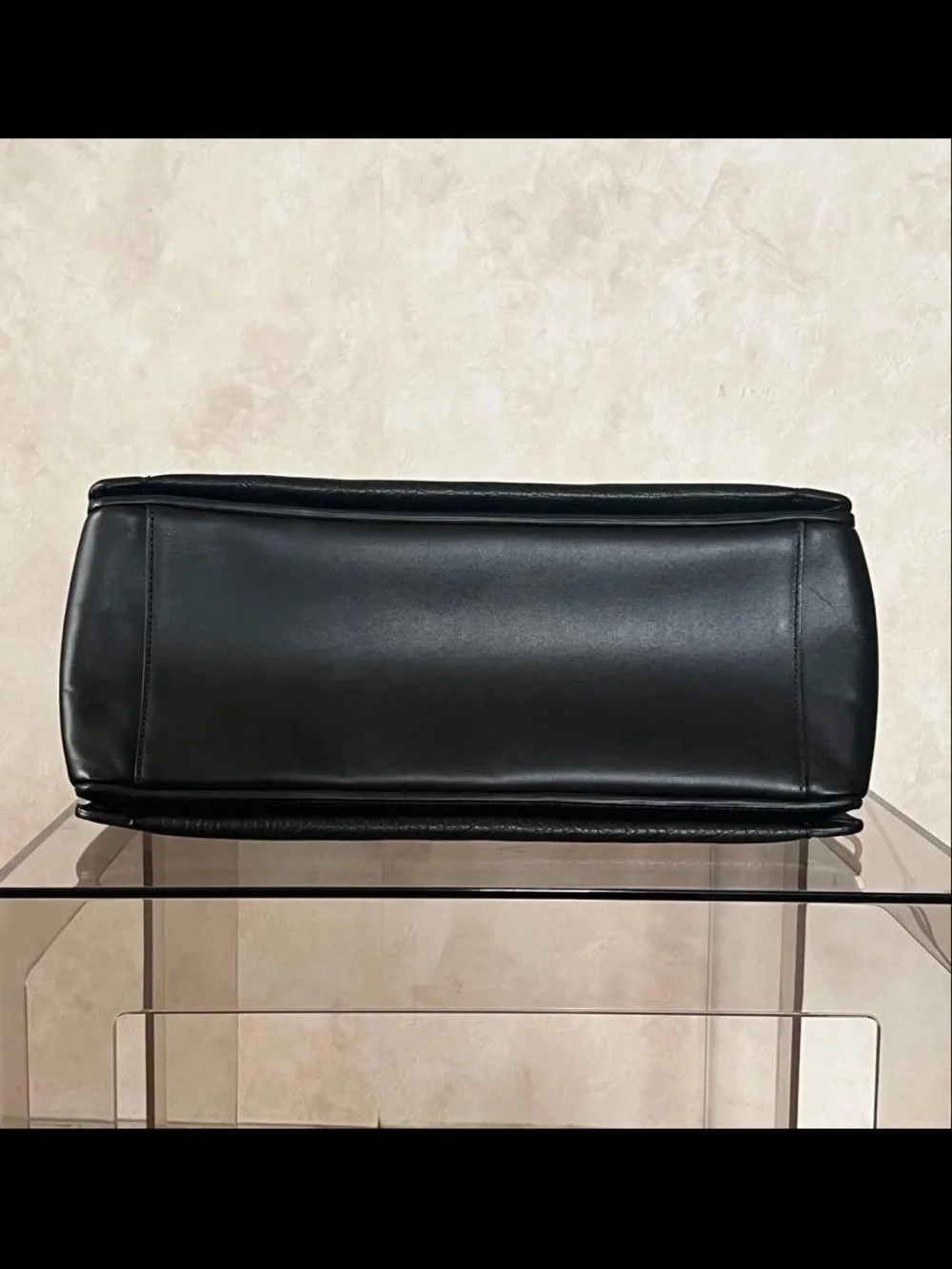 Mulberry Black Leather Satchel with Gold Hardware